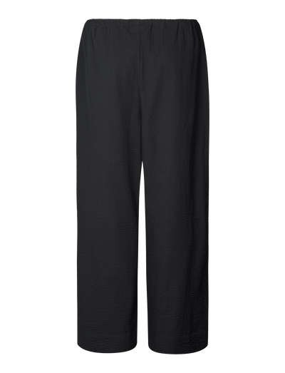 BELLA PANTS SEERSUCKER - BLACK