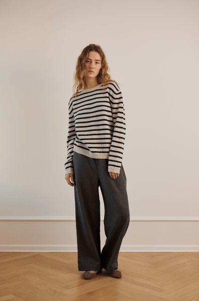 Bella Wool Trousers - DARK GREY