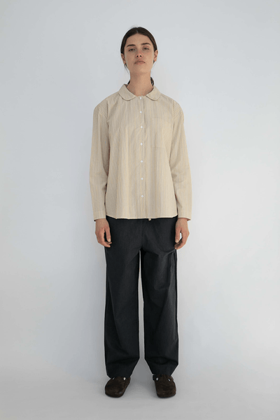 DAGMAR PANTS - BLACK PINSTRIPE