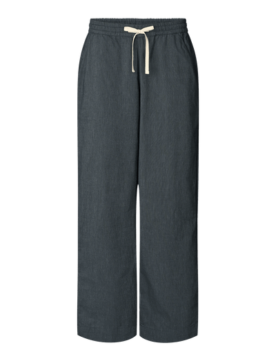 DAGMAR PANTS - BLACK PINSTRIPE