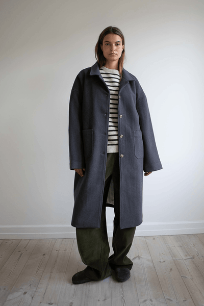 FELIX WOOL COAT - CHARCOAL