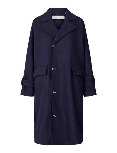 JOHANNE WOOL COAT - NAVY