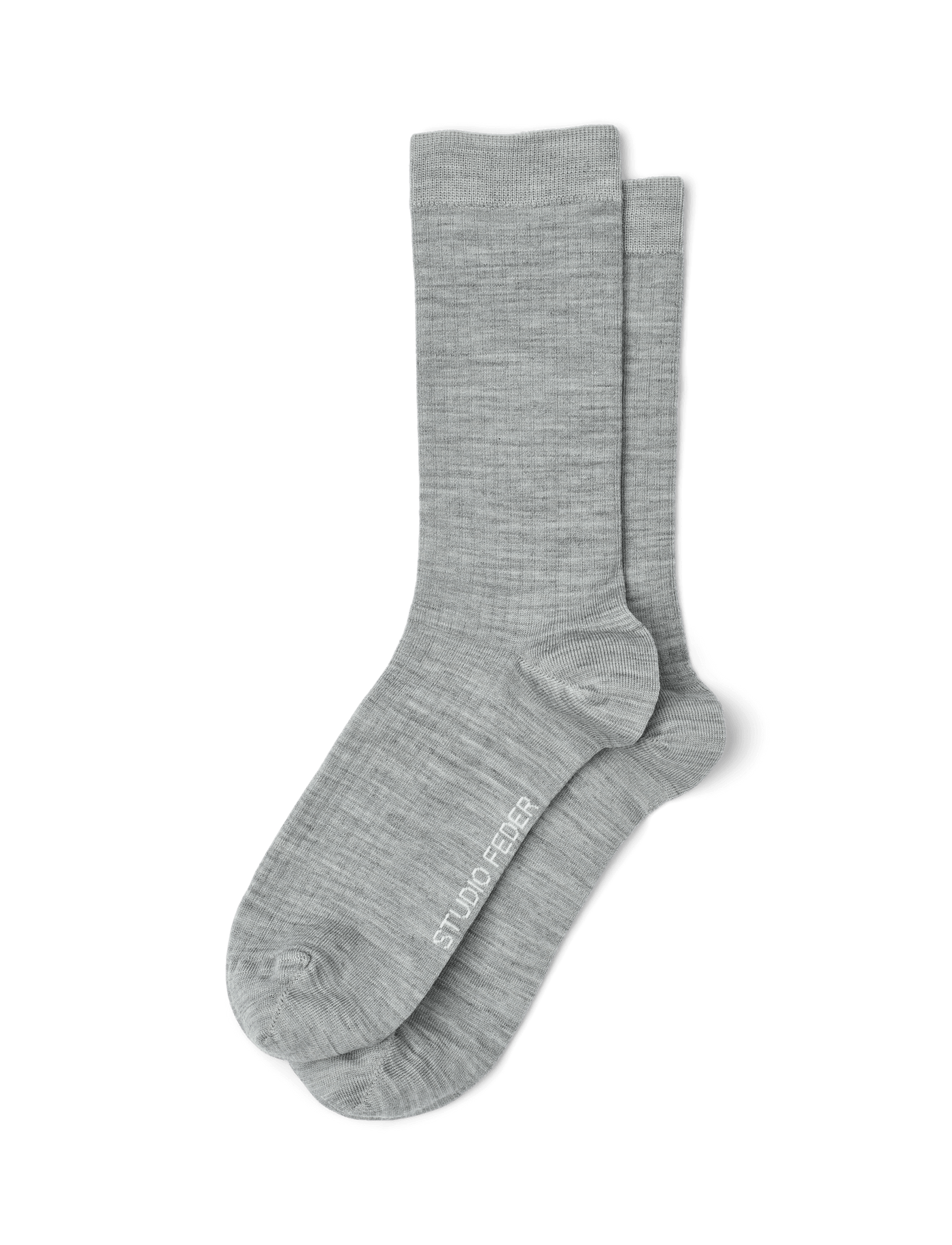 MINNA WOOL SOCK - LIGHT GREY MELANGE