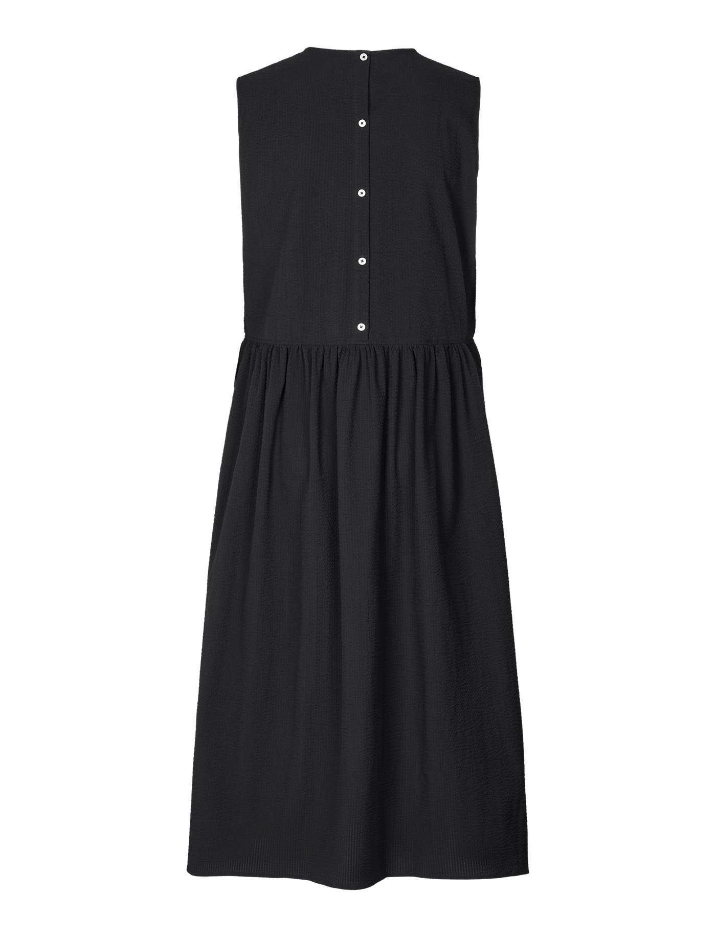 NOELLE DRESS - SEERSUCKER - BLACK