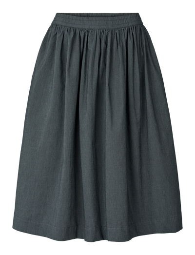OLGA SKIRT - BLACK PINSTRIPE