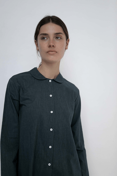 PETRA SHIRT - BLACK PINSTRIPE