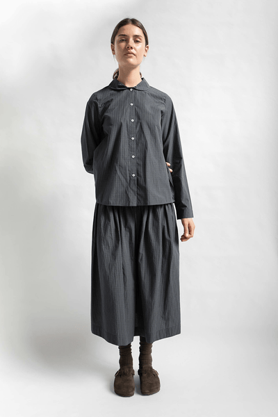 PETRA SHIRT - BLACK PINSTRIPE