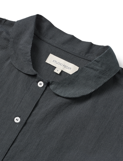 PETRA SHIRT - BLACK PINSTRIPE