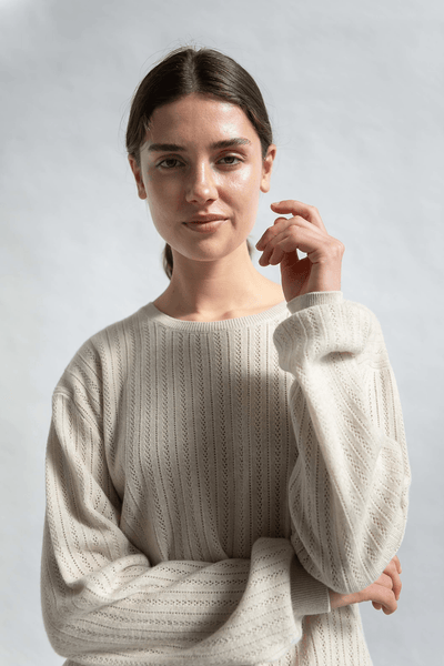 VIOLA KNIT - BIRCH MELANGE