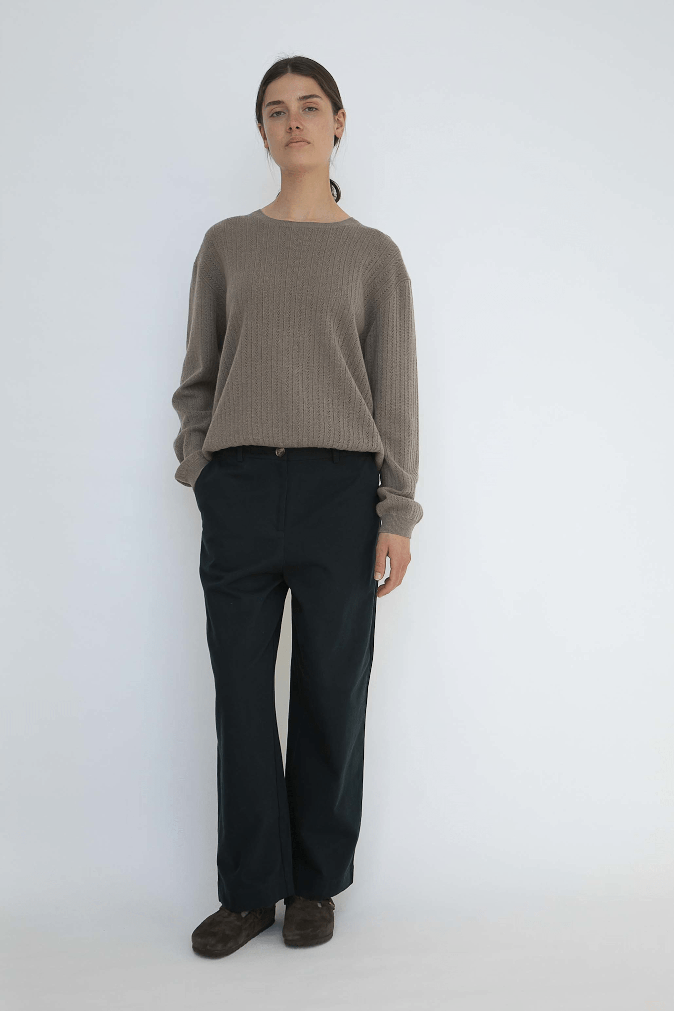 VIOLA KNIT - LIGHT BROWN MELANGE