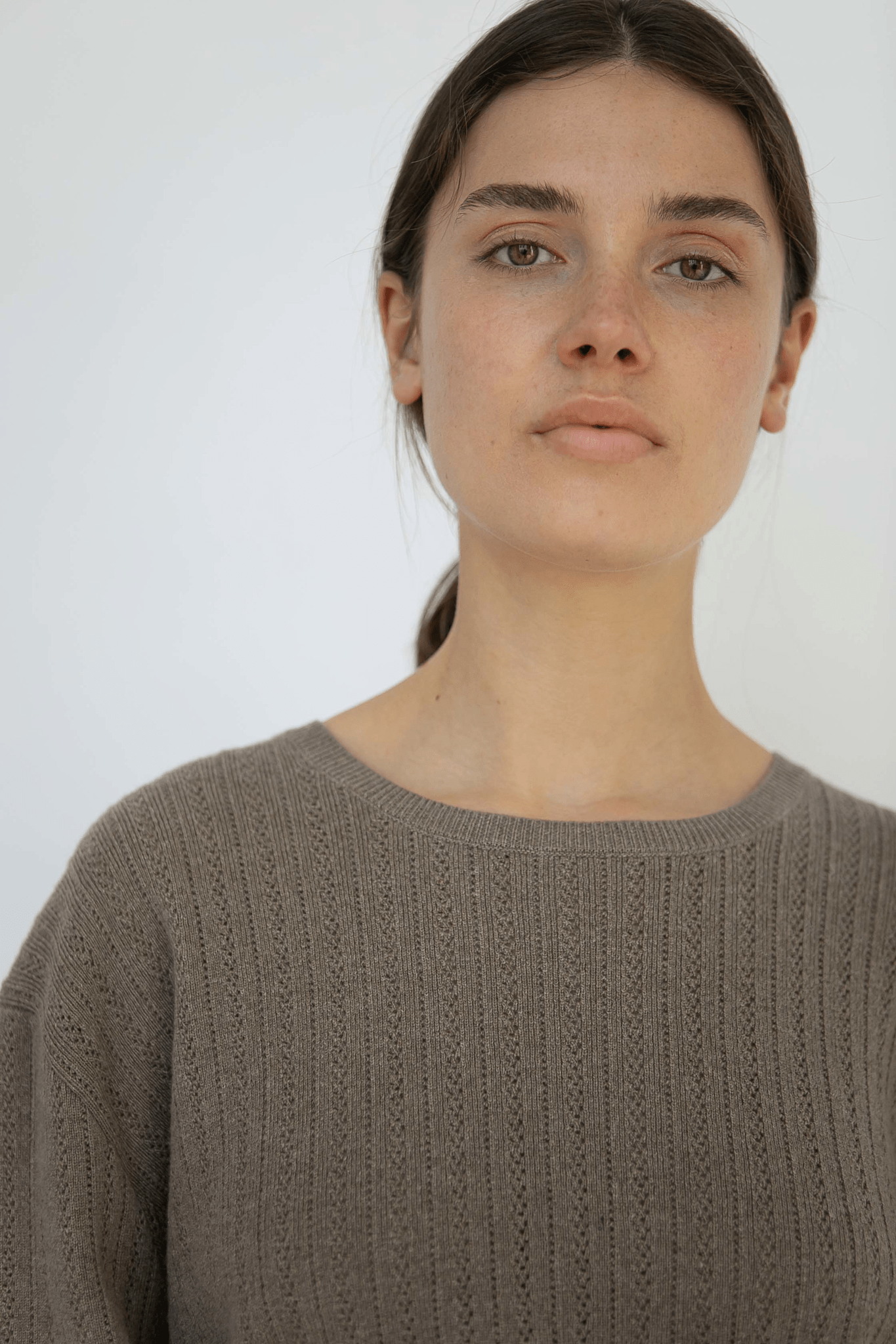 VIOLA KNIT - LIGHT BROWN MELANGE