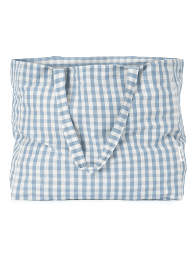 Hanna Tote Bag - Gingham Blue