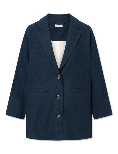 Luis wool blazer - NAVY