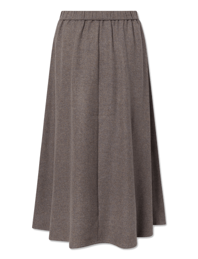 Agnes wool skirt - BROWN MELANGE