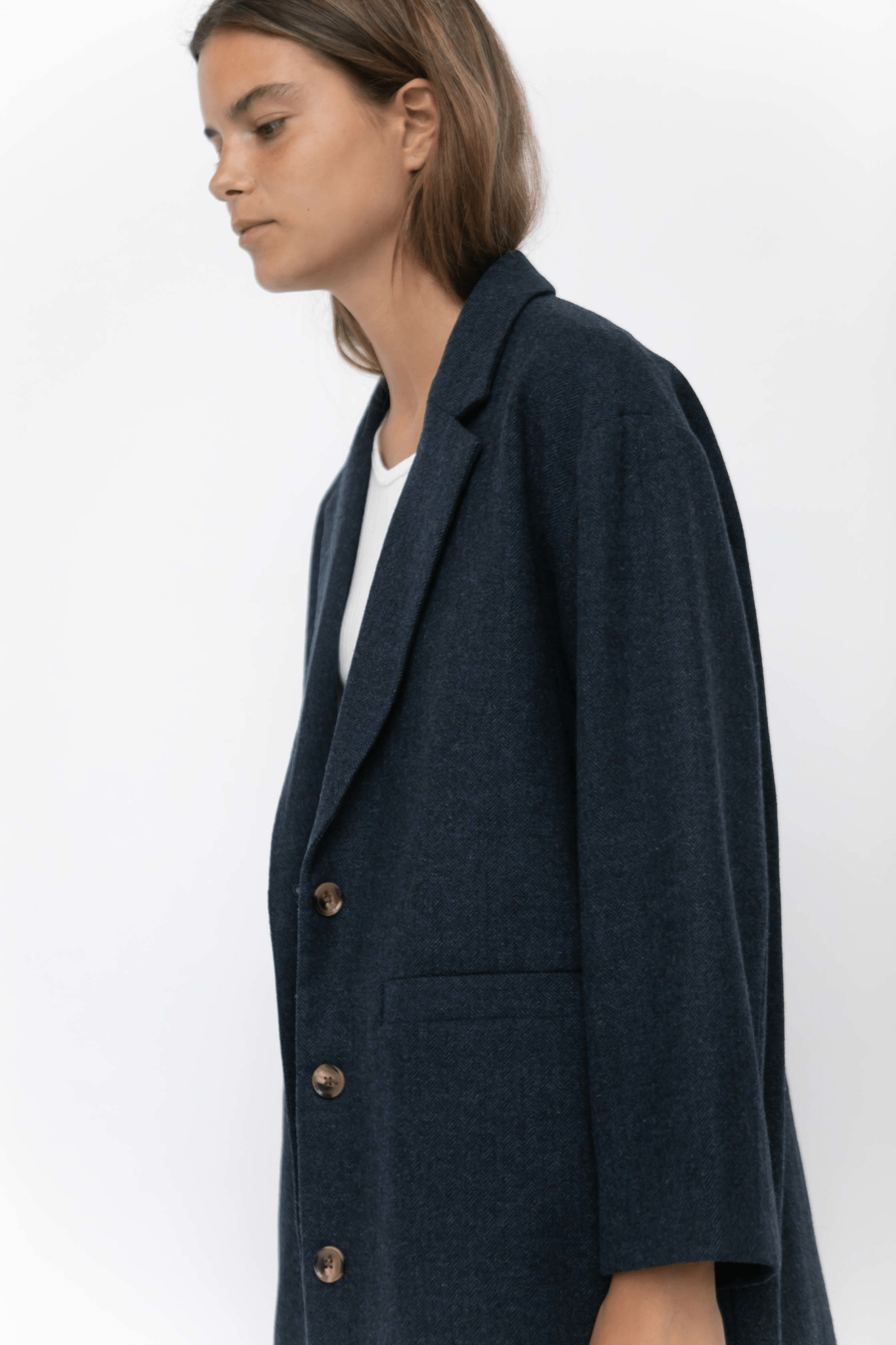 Luis wool blazer - NAVY